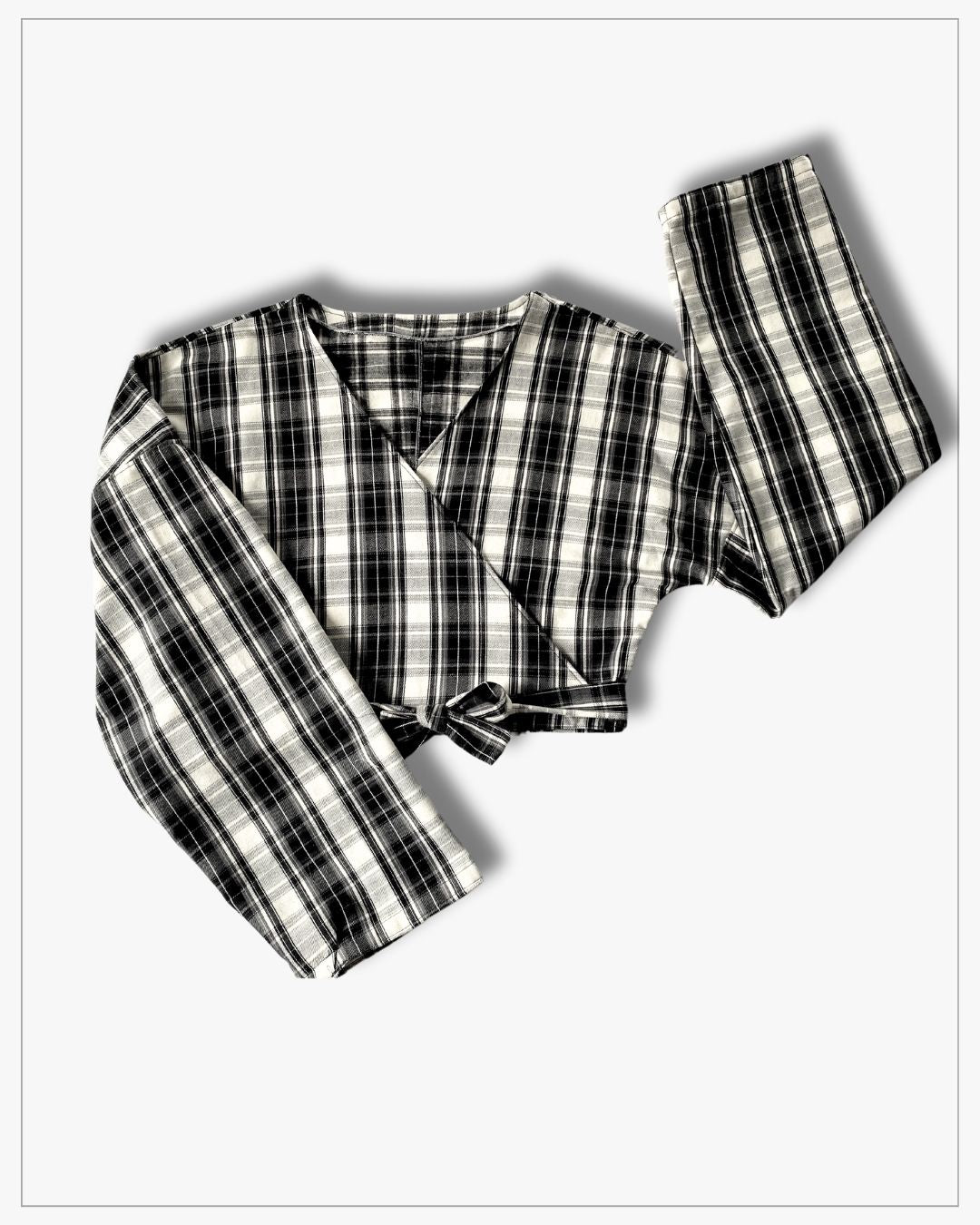 Self-Acceptance Wrap Shirt & Wool Pants