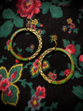 Sweetgrass Hoops (Green & Gold)